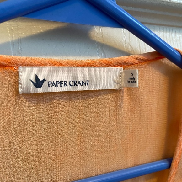 Orange woman’s small sheer top with beadwork - Picture 9 of 9